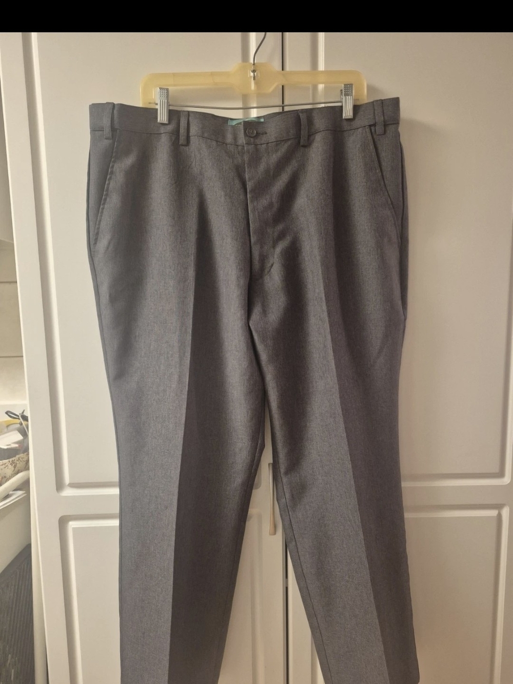 Men's Gray Dress Pants - Classic Tailored Fit 38x28